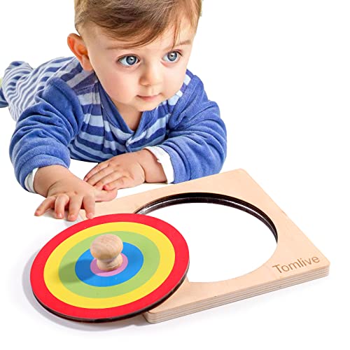 Tummy Time Floor Mirror, Montessori Toys for Babies 0612 Months