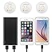 EasyAcc 10000mAh Power Bank Portable Charger for iPhone Samsung HTC Smartphones Tablets - Black and Grey