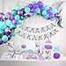 Threemart Mermaid Party Supplies Favor Kit-Mermaid Birthday Decoration For Girls Mermaid Plates Cups Napkins Straws Mermaid Birthday Banner And Mermaid Favor Bags Serves 16