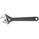 UNBRAN 12" Adjustable Black Oxide Wrench Tools for Equipment Maintenance, Nut Removal