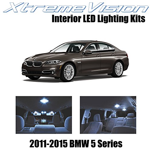 XtremeVision BMW 5-series F10 528i 535i 550i M5 2011-2016 (18 Pieces) Cool White Premium Interior LED Kit Package + Installation Tool