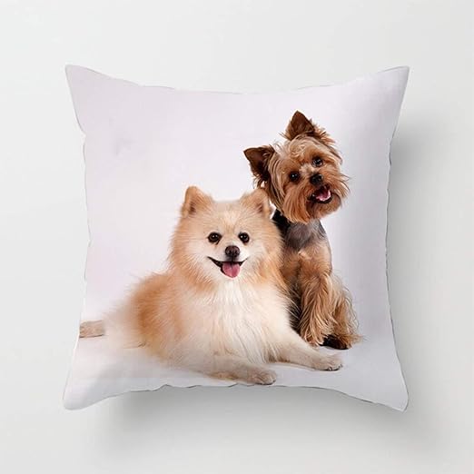 HandMadeViet Dog Pillow Cover 1PC Cute Dog Decor Print