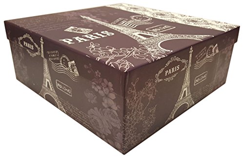 Alef Elegant Decorative Themed Nesting Gift Boxes -3 Boxes- Nesting Boxes Beautifully Themed and Decorated - Perfect for Gifts or Simple Decoration Around the House! (Paris) - Thumbnail 2
