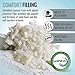 Sleepsia Bed Pillows - Shredded Adjustable Memory Foam Pillow with Washable Pillow Case - Adjustable (2-Pack) (King)