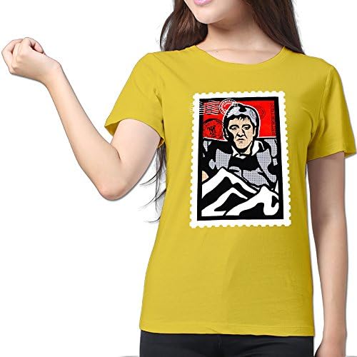 Retro Kings Scarface Stamp Yellow Women's Sport T Shirts For Women Size L