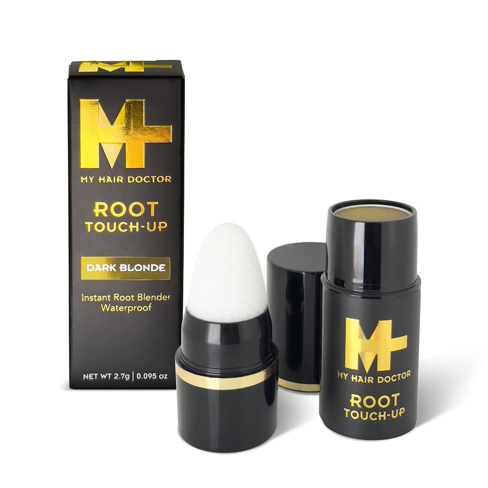 MHD Root Touch Up | Root Touch Up Powder for Colour Touch Up & Root Cover Up | Easy Application for Instant Root Cover Up & Grey Coverage | 2.7g Dark Blonde โ image 1