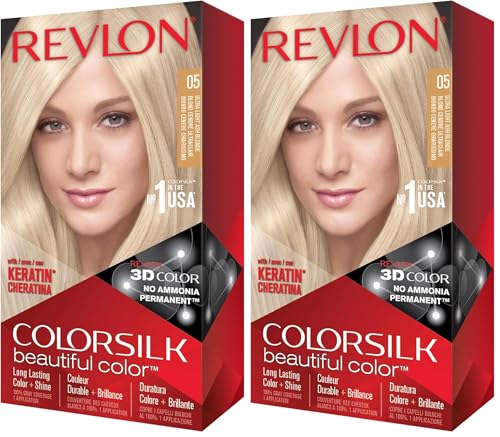 Revlon Colorsilk Sin Amoniaco 05 Rubio Ceniza Ultra Claro (Packung mit 2)
