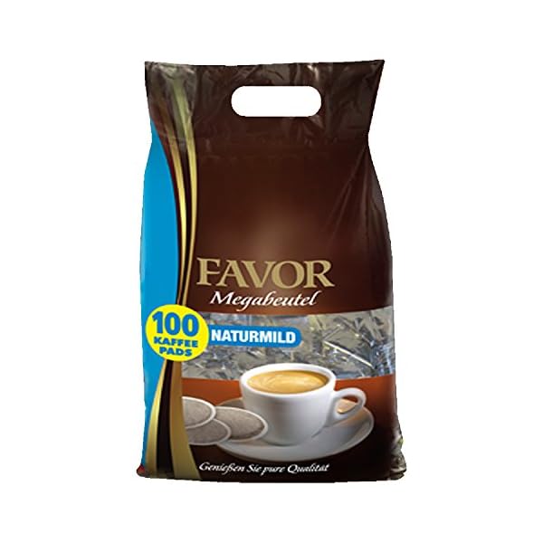 FAVOR Megabeutel 100 Kaffeepads Naturmild 6x 700g (4200g) - Mischung naturmilder Kaffeesorten! – Bild 4