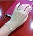 Topstaronline Fancy Silver Tone Black and Clear Rhinestone Paved Triple Panda Bear Bracelet