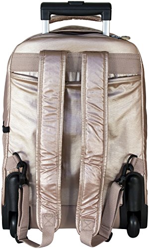 rose gold rolling backpack