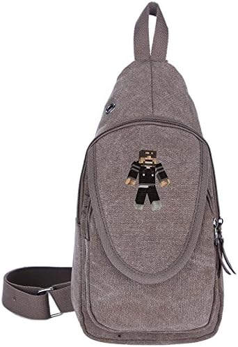 Crazy Cool Casual Canvas Unbalance Backpack Sling Bag Shoulder Bag Chest Bag For Men &amp; Women--Ssundee Game Logo