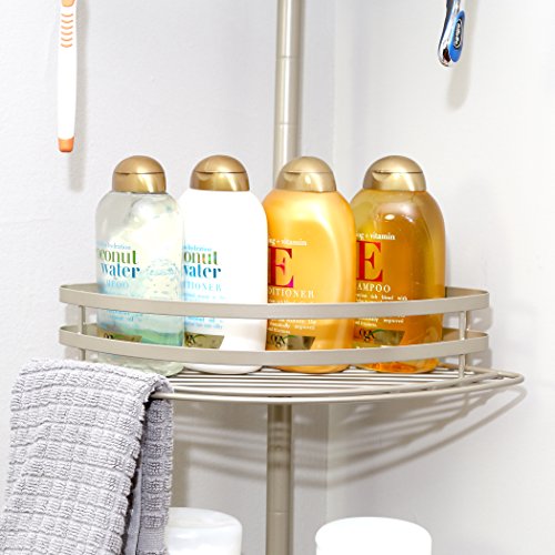 BINO Tension Pole Corner Shower Caddy Brushed Nickel Shower Organizer Shower eBay