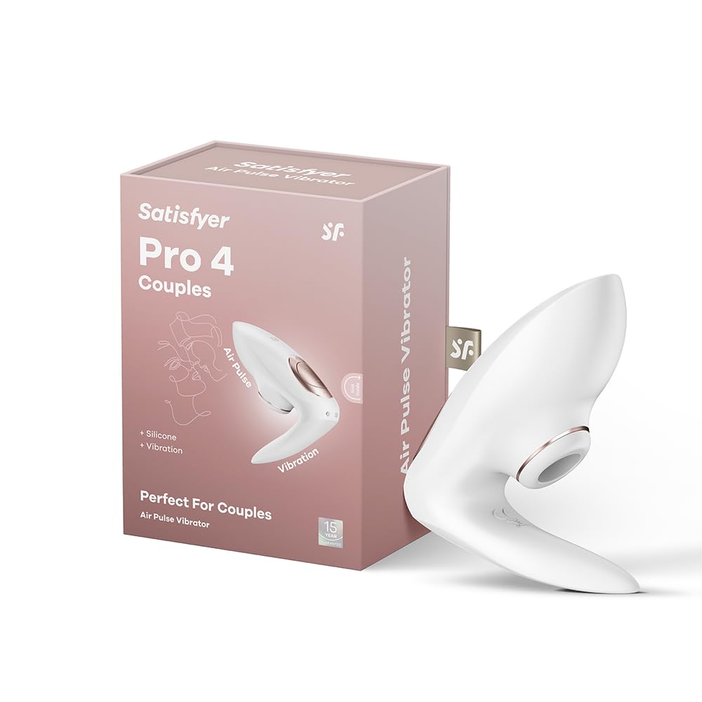 Satisfyer Pro 4 Couples | Vibrator and Pressure Wave Stimulation | Sex Toys for Woman and Man | Dildo and Sucker for Clitoral Stimulation | Quiet and Strong | Insertion and Placement Vibrator