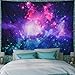 Galaxy Tapestry Purple Starry Night Tapestry 3D Cosmic Space Tapestry Psychedelic Tapestry Mystic Stars Tapestry Wall Hanging Boho Hippie Tapestry for Ceiling Living Room Dorm Decor 59*78 inch