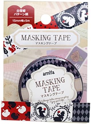Amifa Washi Tape Snow White and Friends Masking Deco Tape Standard. (Mirror Apple)