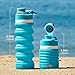 Valourgo Collapsible Water Bottle - BPA Free Silicone Foldable Water Bottle for Travel, Sports,Outdoor and Gym, 20 oz