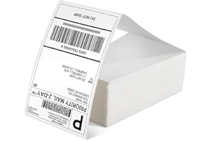 Phomemo 4×6 Shipping Labels, Fanfold Thermal Labels, Compatible with Zebra, Rollo, Munbyn, Polono, Nelko for Shipping, Barcode, Address,500Pcs/Pack