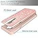LeYi LG G7 ThinQ Case, LG G7 Glitter Case with Tempered Glass Screen Protector [2 Pack] for Girls Women, Sparkly Bling Dual Layer Hybrid Shockproof Protective Phone Case for LG G7 ThinQ TP Rose Gold