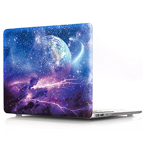 HRH 3 in 1 Purple Planet Full Body Cover Vinyl Decal Laptop Stickers Palmrest PalmGuard for Apple MacBook Air 13" 13.3" (A1466 / A1369)