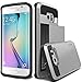 Galaxy S6 Edge Case, Verus [Damda Slide][Satin Silver] - [Wallet Card Slot][Heavy Duty Protection] for Samsung Galaxy S6 Edge