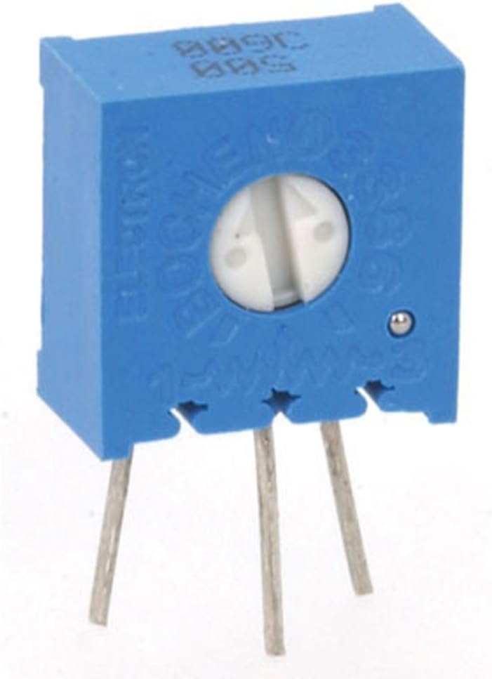Spectrol 3386X-1-205/63X/72XR Square Cermet Trimmer Potentiometer, 2 M Ohm, Single Turn, 1/2 Watt, 0.375" L x 0.375" W x 0.19" D (Pack of 5)