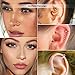 OUFER Body Jewelry 16Gauge Heart Shape With Love CZ Left Closure Daith Cartilage Tragus Earring, 16G=1.2mm (Rose Gold)