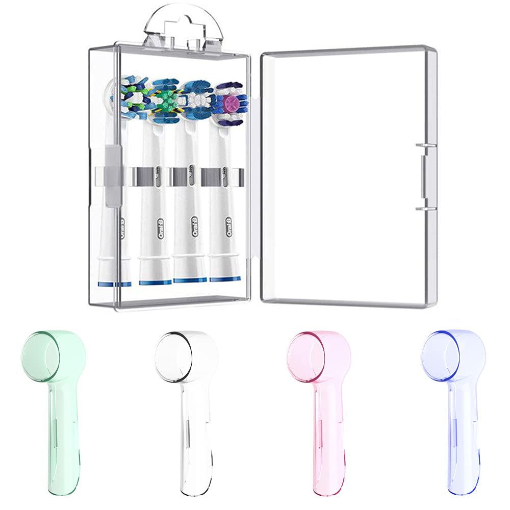 seplouis Electric Toothbrush Head Storage Case + 4 PCS Toothbrush Head Covers for Oral B