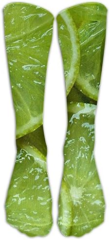 Over The Calf Tube Ankle Socks Knee Length Green Lemon Sock Sport Legs/Boots Knee High Mid-calf