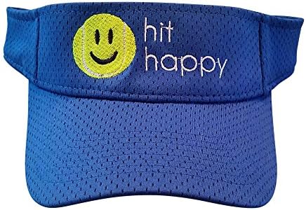 Tennis Visor Hit Happy, Adjustable Strap, Perfect for On The Court Or Off