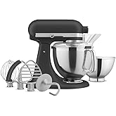 Artisan® Series Tilt-Head Stand Mixer with Premium Accessory Pack KSM195PSBK