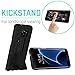 Galaxy S7 Edge Case: Stalion® Secure Shell & Belt Clip Holster Combo with Kickstand (Jet Black) 180° Degree Rotating Locking Swivel + Shockproof Protection