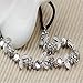 Onwon New Fashion Silver Rhinestone Crystal Flower Hair Band Elastic Headband For Women/Lady/Girl