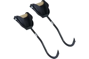 LAWNEAGLE 2 Pack 47010800 Hay Hook with Leather Guard 13-1/2" Black Metal Hook Hardwood Handles Replaces 47010800 S47010800 Hay Hook, Effortless to Hook Hay Bales, Sturdy and Durable
