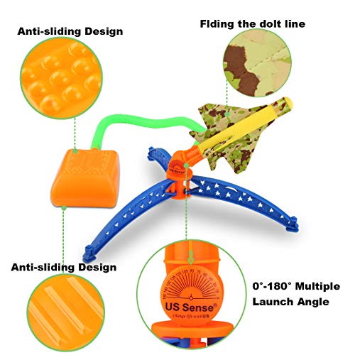 image for US Sense 4 Pack Kids Step-Powered Glider Stunt Plane Flyer Foam Planes