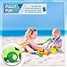 Chanvi Beach Toys Set, Toddler Beach Sand Toy Pool Bath Play Sets (21 pcs)- Included Mesh Bag, Soft Plastic Sandbox Toys with Sand Truck Bucket Shovels Rakes Beach Castle Molds Sea Animal Molds