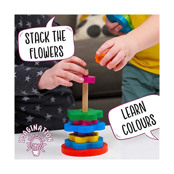 Jaques-of-London-Wooden-Toys-Shape-Sorter-Premium-Wooden-Rainbow-Baby-Toys-for-1-2-3-year-olds-Educational-Montessori-Toys-for-boys-and-girls-Since-1975 Jaques of London Rainbow Stacking Rings | Baby Stacking Rings | Wooden Toys for 1 2 3 Year Olds Boys and Girls…