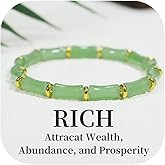 Embtrem Money Bracelets for Women, Feng Shui Lucky Wealth Bracelet, Jade Crystal Bracelet Good Luck Jewelry Gifts for Her Him