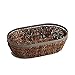 Woodard & Charles Abaca Metal Trim Oval Basket, 13-Inch