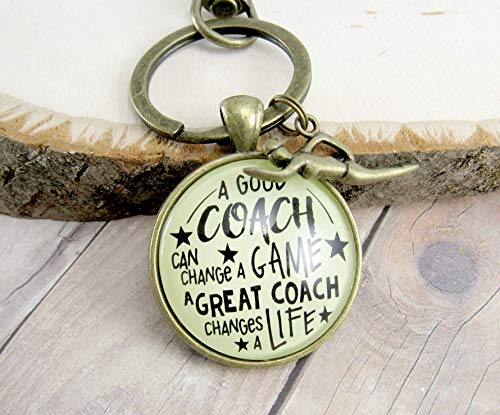 Swim Coaching Keychain A Great Coach Changes A Life Quote Thank You Swimming Instructor Appreciation Gifts