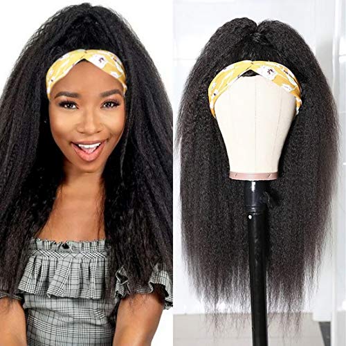 Beauty-Forever-Kinky-Straight-Half-Wig-Human-Hair-Wigs-For-Black-Women-None-Lace-16inch-Glueless-Wigs-34-Half-Wigs-Natural-Color-150-Density
