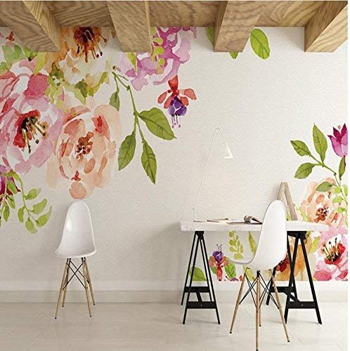 ウォールステッカー防水ウォールペーパーアートステッカー壁画 壁の壁画の壁紙3dリビングルームの3dの美しい手描きの花の写真の壁の壁画壁の背景の壁紙3d 壁画アートデカール壁用ステッカー家の装飾 色 250cm W X175cm H 98 5 By 68 9 In Lovinghh Com