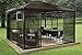 Sojag Gazebo Castel Screen House 4 Sliding Doors, 12' by 14', Bronze