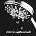 AirJet-600 Hybrid 3-in-1 High Pressure Luxury Rainfall Shower Combo with High-Velocity Flow Accelerator(TM) for More Power with Less Water! Height-Extend Design / Low-Reach Push-Button Flow Control