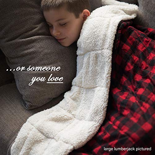 Calming Covers Weighted Blanket for Kids & Adult | Many Styles & Sizes | Made from Designer Fabrics and Weighted with Plastic Poly pellets (10 lbs 53 x 41, Space Cotton & Minky) - Thumbnail 7