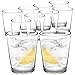 Youngever 16 oz Bistro Clear Plastic Tumblers, Drinking Glasses, Reusable Cups, Unbreakable Set of 8