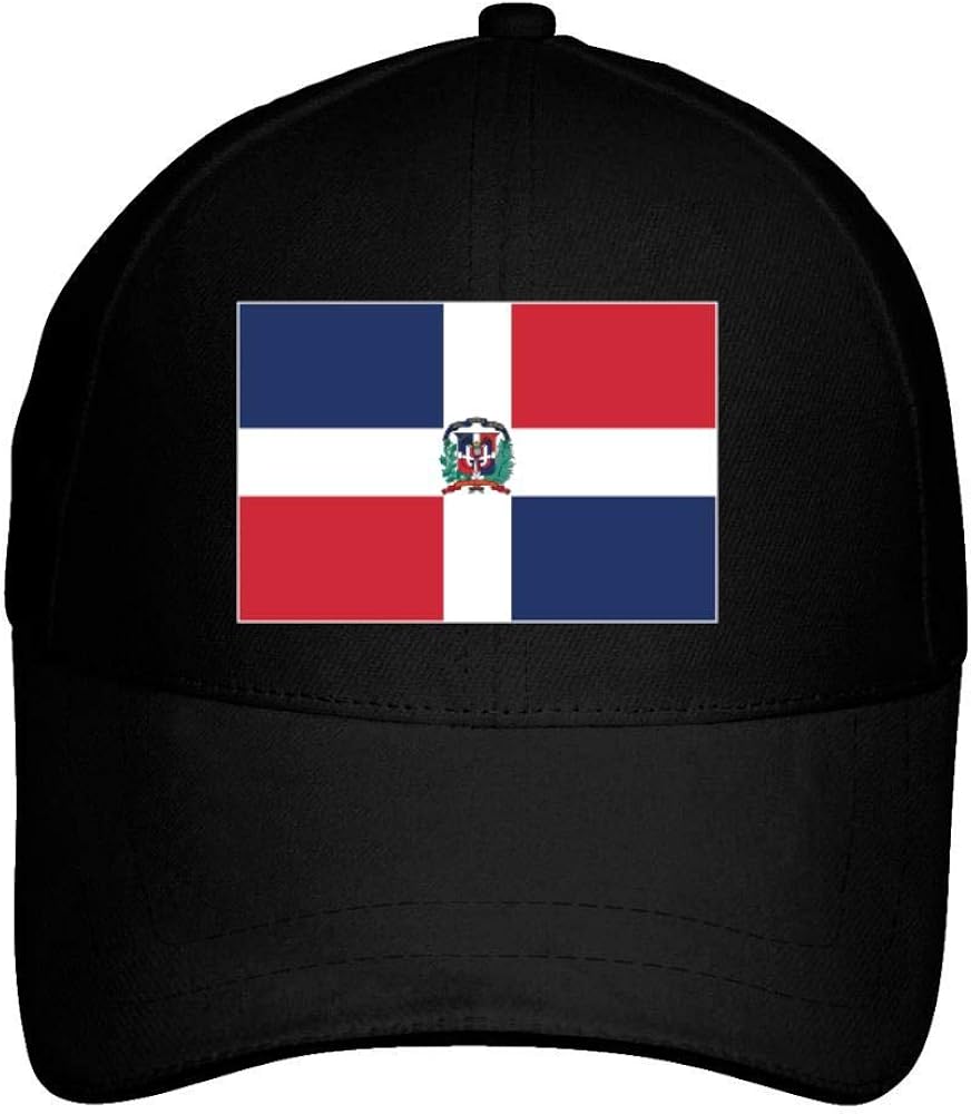 Idakoos Dominican Republic Flag Rectangular Baseball Cap Black Amazon