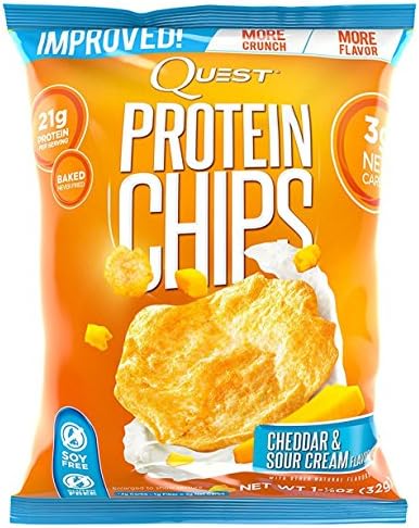 Quest Nutrition Protein Chips, 21 Grams Protein (Cheddar &amp; Sour Cream Flavor)