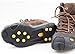 Retop Ice & Snow Grips Over Shoe/Boot Traction Cleat Rubber Spikes Anti Slip 10-Stud Crampons Slip-on Stretch Footwear- Portable – Sizes: S/M/L/XL
