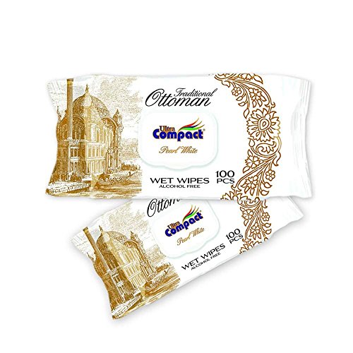 Feminine Wet Wipes, Luxurious Moist Towelettes, Great for Camping & Travel Personal Hygiene & Body Cleansing, 100 Wipes, Set of 2 Packs