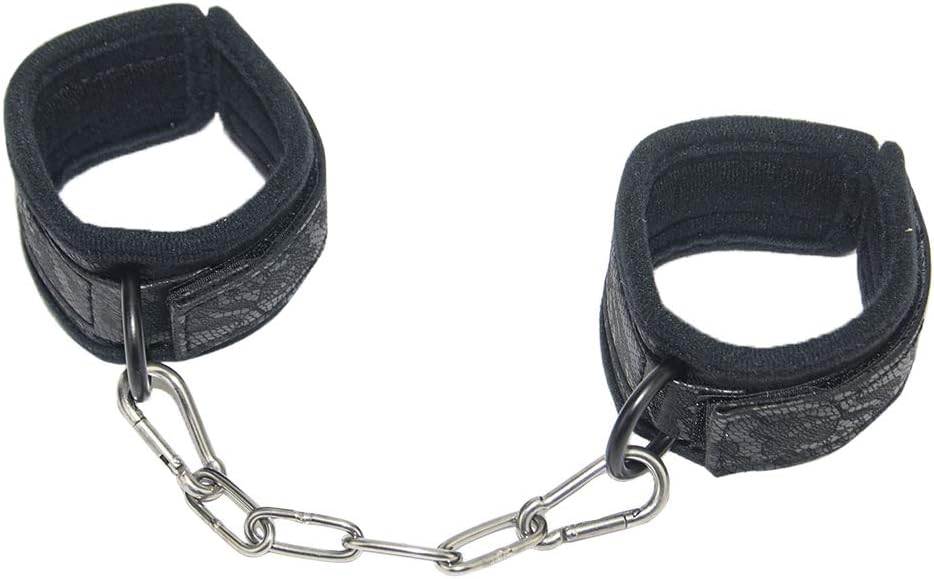 Adjustable Leather Felt Goat Hobble with Stain Steel Chain Strong Quick Attached and Release Closure Strap